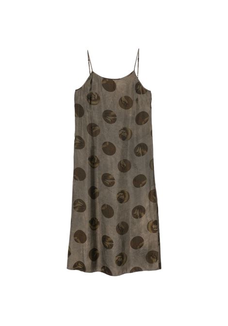 abito lungo anaya donna grigio e marrone UMA WANG | UP5017UW086